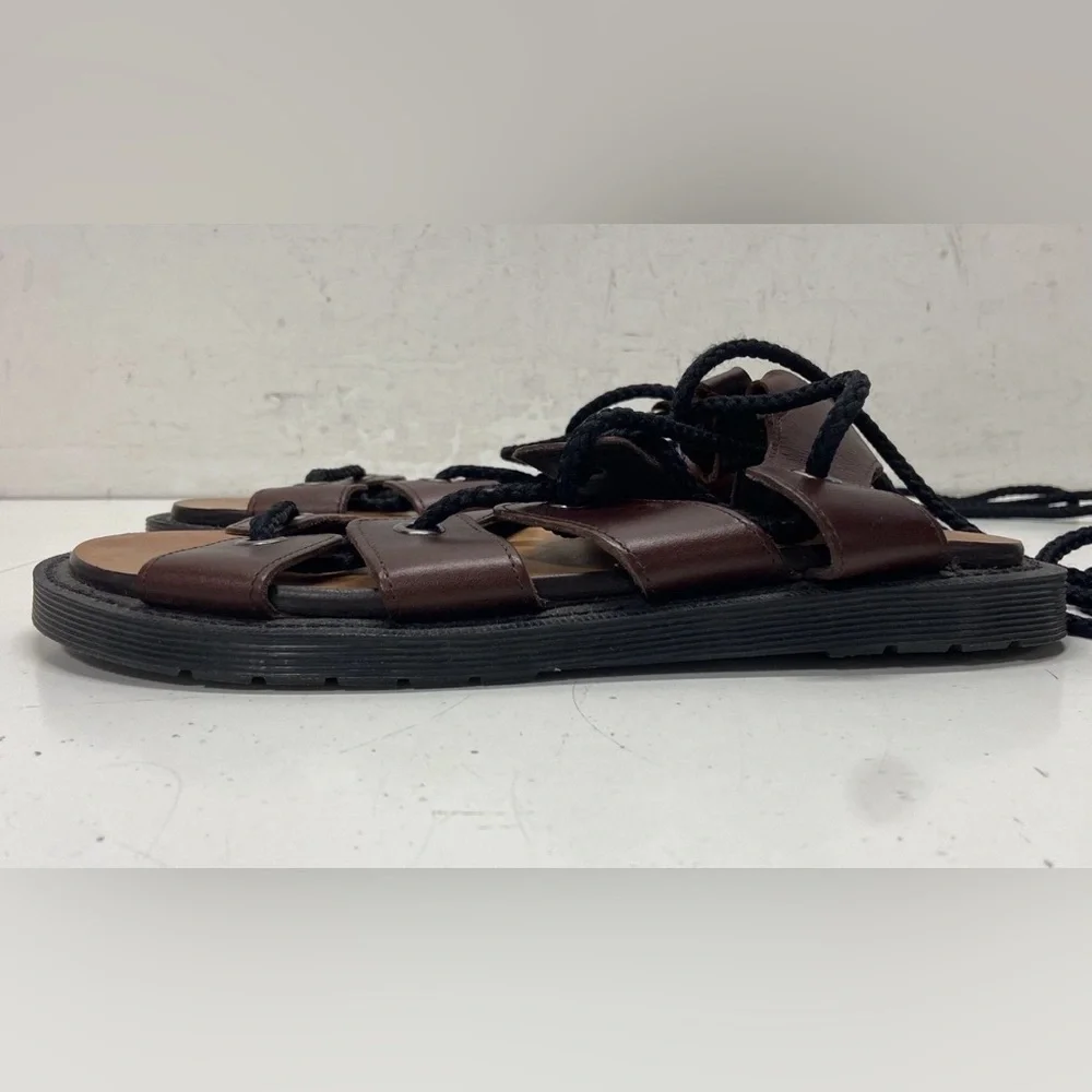 Dr. Martens Brown Leather Lace-Up Gladiator Sandals - Picture 2 of 7
